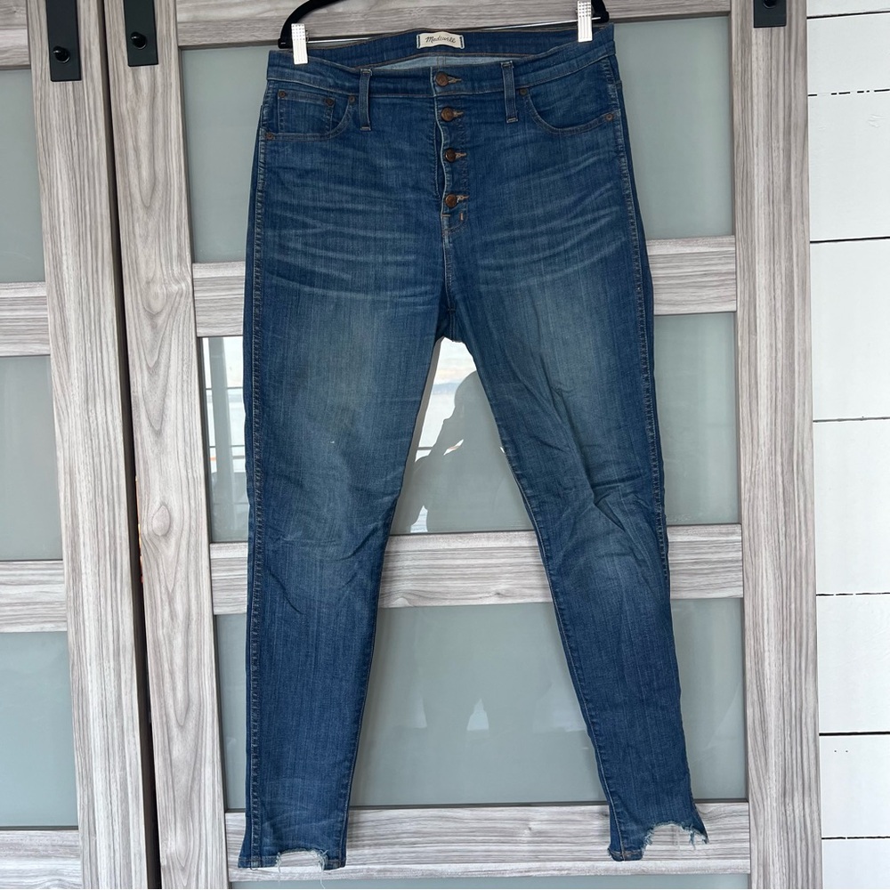 Madewell Women's high rise Skinny Jeans in Medium Blue Wash 32T
